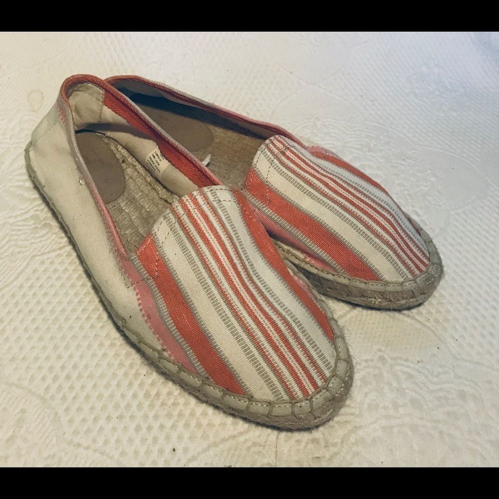 Gap orange striped canvas espadrilles 8